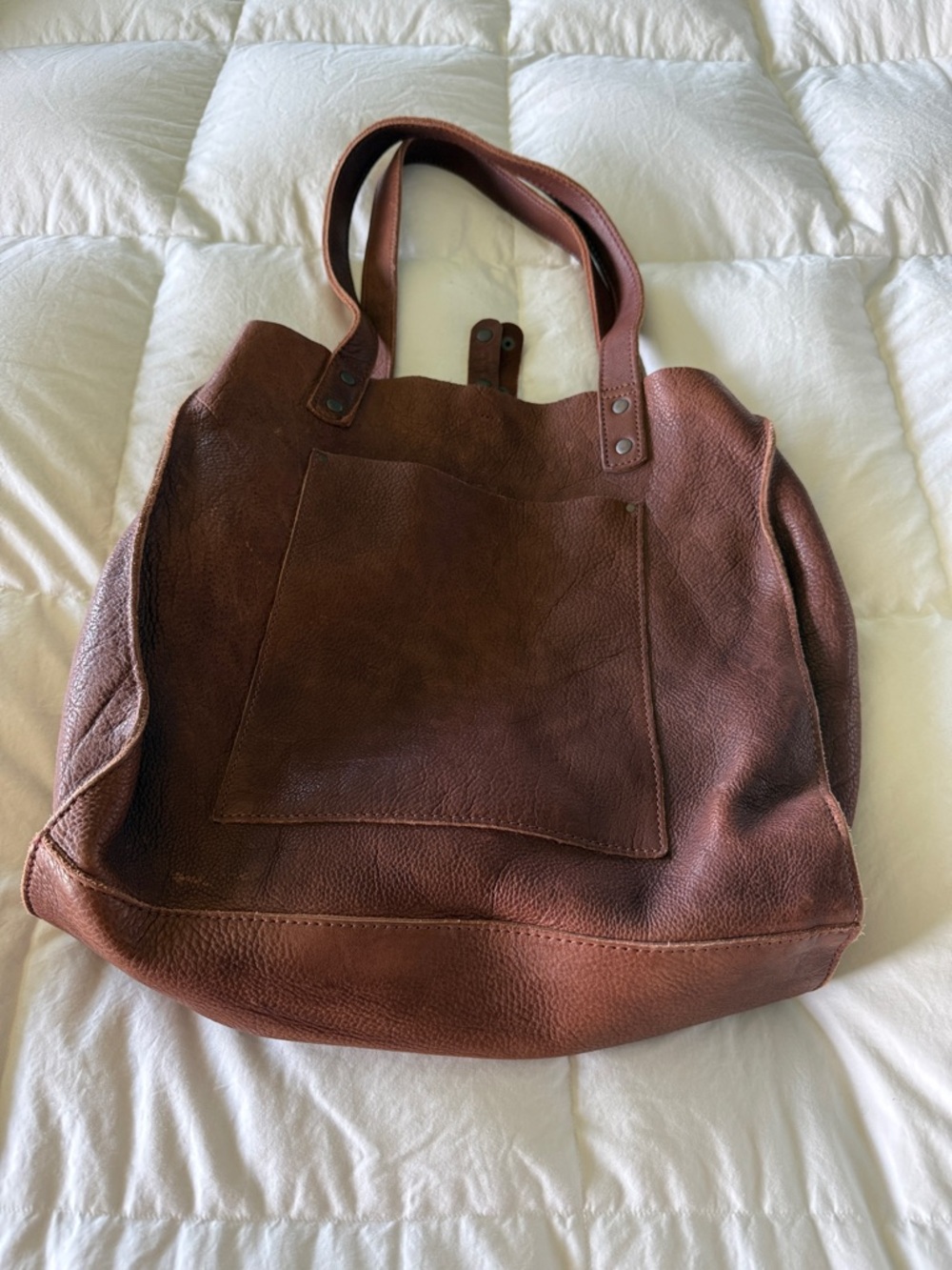 Fat Face Leather Brown tote